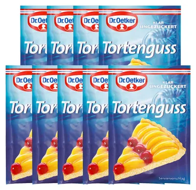 Produktbild Dr. Oetker Tortenguß Klar Ungezuckert, 9 x 3 Einzeltüten à 9 g, 9er Pack