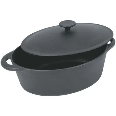 Obrázek produktu pro Oválný smaltovaný litinový pekáč - 37 cm - 9 l - černý