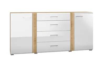 Obrázok produktu pre Kombinovaná komoda ALIZA - šírka 190 cm, dub castello / biela