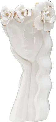 Productafbeelding van Mauro Ferretti bloemenstandaard, set van 2, goudkleurig: 21x20x46 cm en 18x18x32 cm