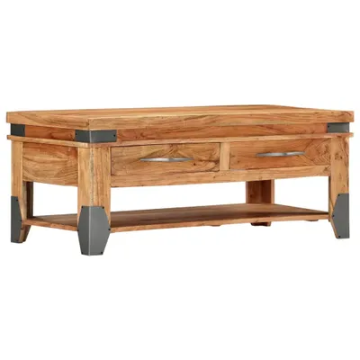 Produktbild von vidaXL Couchtisch 110x52x45 cm Massivholz Akazie - Couchtisch - Couchtische - Hölzerner Couchtisch - Hölzerne Couchtische