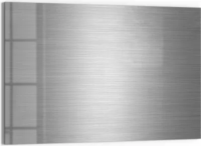 Produktbild von DEQORI Magnettafel Glas 60x40 cm 'Gebürstetes Aluminium' beschreibbar Whiteboard