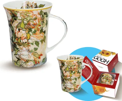 Obrázek produktu pro Carmani - Vincent Van Gogh Rose Mug - Šálky a hrnky - Hrnky na kávu s uchem - Dárek - 350ml