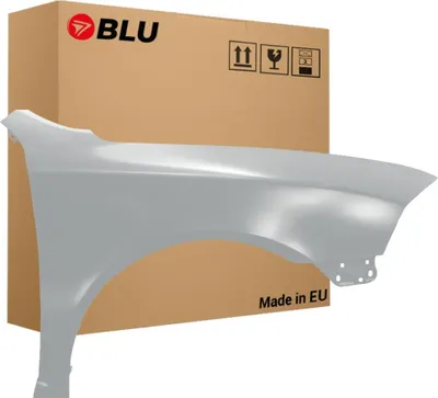 Zdjęcie produktu dla BLU Błotnik Premium pasujący do Skoda Octavia II 2 (1Z3,1Z5) LF7T Prawy Srebrny DiamantSilber | 2004-2012 | Przedni Przód | Lakierowany | Gotowy do montażu | Ocynk