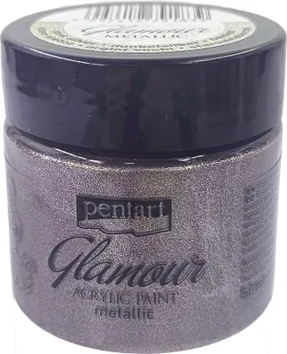 Zdjęcie produktu dla Farba akrylowa Glamour - Pentart - metaliczne stare srebro 50ml