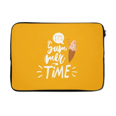Produktbild von MuchoWow® Laptop Hülle 14 ZollSommer - Gelb - Eiscreme Laptoptasche - Laptoptasche - Stoßsicher - Schutzhaube