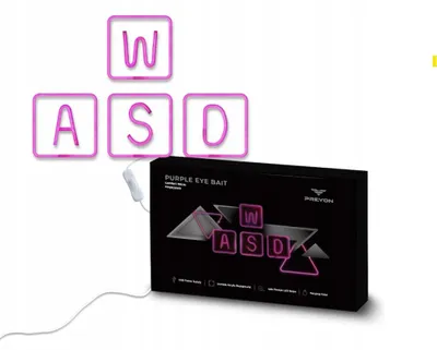 Produktbild von Preyon WASD Neon LED Violett , Wanddekoration, für Spielzimmer, Schlafzimmer, Jugendzimmer, Leuchtdekoration