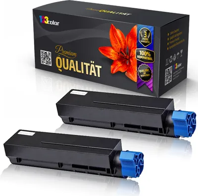 Produktbild von 2x Alternative Tonerkartuschen für OKI B412 B412DN B432 B432DN B512 B512DN 45807106 45807102 45807111 - Toner Pro Serie