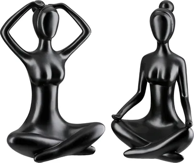Produktbild von Gilde Figur, Frau, "Meditation", Poly, schwarz, L. 12 cm, B. 16 cm, H. 29 cm 55740 4063387557402 2 Stück (2-fach sortiert)