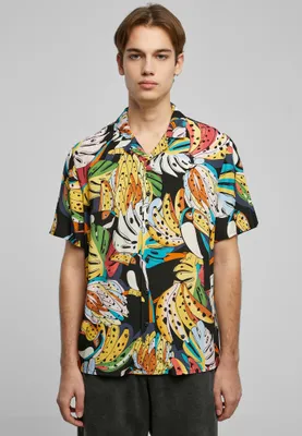Immagine prodotto di Camicia da uomo Urban Classics Viscose AOP Resort Shirt toucans - XL