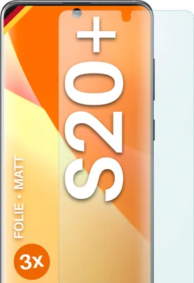 Produktbild von moex® 3x Schutzfolie kompatibel mit Samsung Galaxy S20 Plus - Displayschutzfolie Anti Reflex Folie, Matt