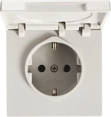 Produktbild von JUNG AL 1520 KL, CEE 7/3, Aluminium, Aluminium, IP44, 250 V, 16 A