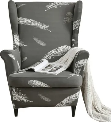 Produktbild von Stretch Wing Chair Sofa Slipcover Printed Elastan Sofa Cover Nábytek Protector Non-Slip Soft, Feather