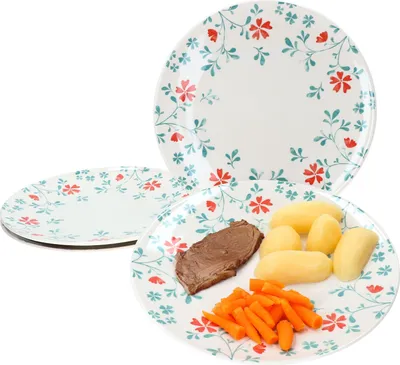 Produktbild von Ritzenhoff Julia Blume türkis 4er Set Speiseteller Essteller Platte floral Blüten