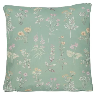 Image de Coussin décoratif avec motif floral, 45 x 45 cm, vert