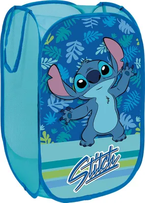 Image de ARDITEX WD16142 Bac de rangement en tissu, rectangulaire, 36 x 36 x 58 cm, Disney-Lilo & Stitch