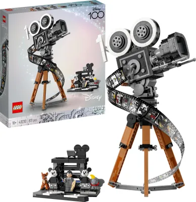Zdjęcie produktu dla LEGO Disney Kamera Walta Disneya Zestaw dla Dorosłych do Kolekcji na 100-lecie Disneya z Minifigurkami Myszki Miki i Minnie oraz Figurkami Bambi i Dumbo, Pomysł na prezent, 43230