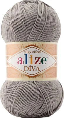 Produktbild von Alize Diva Garn 283 Kaltbraun 100g/350m seidig glänzend