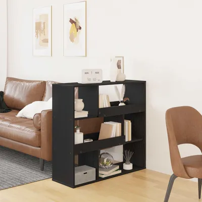 Image de Maison Exclusive - Bibliothèque aspect chêne noir 100 x 33 x 94,5 cm