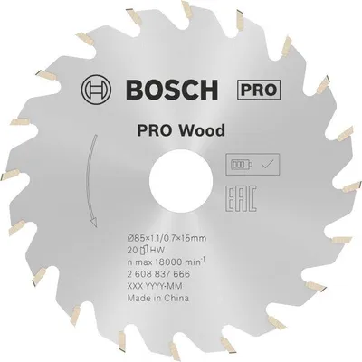 Produktbild von PRO Wood cordless Kreissägeblatt, 85 x 1,1 x 15 mm