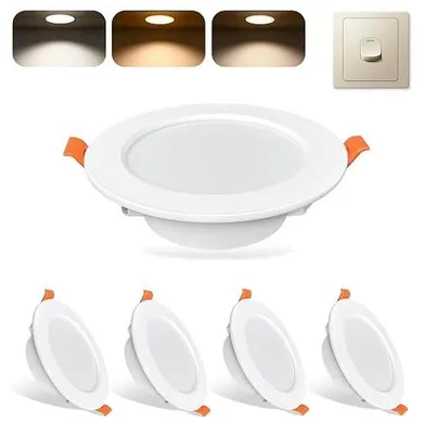 Zdjęcie produktu dla Reflektory wpuszczane LED 230V sufitowe zestaw 5 szt IP44