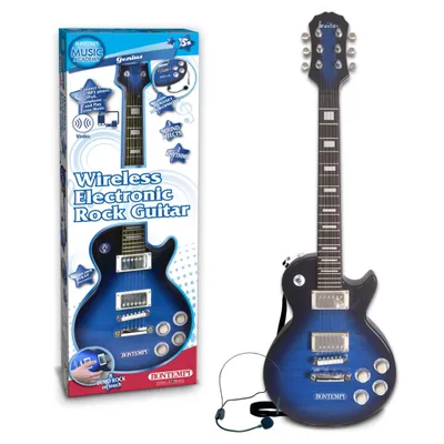 Produktbild von Bontempi Electronic Rock Guitar with Wireless connection, Musikspielzeug, Gitarre, 5 Jahr(e), AA, Mehrfarbig