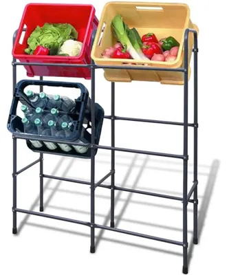 Imagen del producto de Estantería de acero que ahorra espacio, para 6 cajas