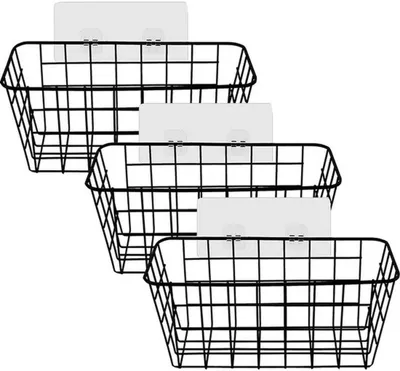 Produktbild von Unyqoos® Selbstklebende Badezimmerorganizer Set aus 3 rostfreien Wandregalen für Dusche und Bad