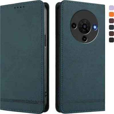 Image de Etui pour ZTE Blade A76 5G, étui rétro en cuirPolyuréthaneavec support et fentes pour cartes de crédit Vert