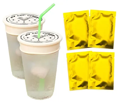 4 Anti-Morsdeckel mit Strohhalm, Silikon, wiederverwendbar, für Cocktailgläser