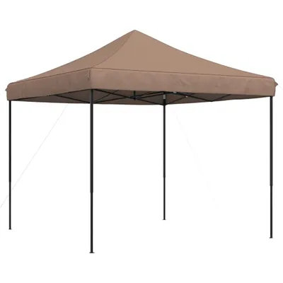 Image de vidaXL Tente de réception pliante Pop-Up brune 292x292x315 cm