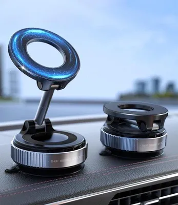 Image de Support magnétique pour téléphone de voiture à 360°, noir