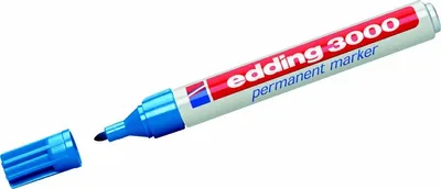 Immagine prodotto di Pennarello indelebile edding 3000 azzurro Confezione da 10