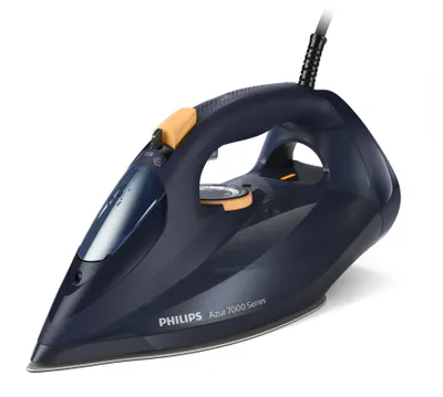 Produktbild von Philips 7000 series DST7060/20 Dampfbügeleisen - Dampfbügeleisen - SteamGlide Elite-Sohle - 2 m - 250 g/min - Blau - Gelb - 55 g/min (DST7060/20)