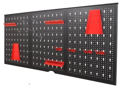 Produktbild von Werkzeugwand – Wandorganizer – Werkzeugtafel – 120x60 cm – Metall-Werkzeugwand