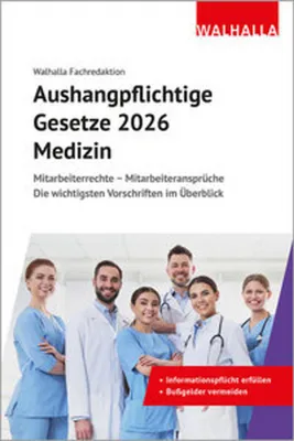 Produktbild von Aushangpflichtige Gesetze 2026 Medizin