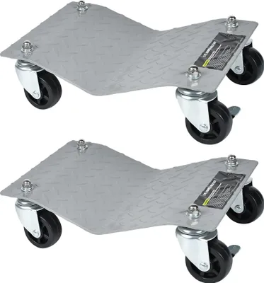 Produktbild von TRMLBE manévrovací pomůcka motocykl univerzální manévrovací zvedák 2 kusy manévrovací pomůcka přívěs 500kg/kus nosnost se 4 válečky manévrovací deska zvedák pro osobní automobil