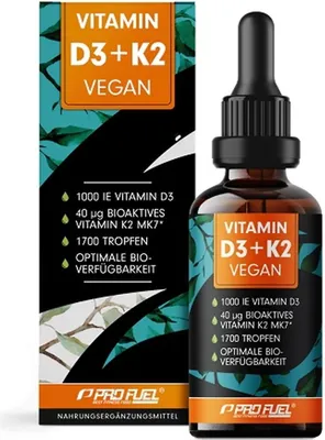 Produktbild von ProFuel Vitamin D3 + K2 Tropfen 1700 Tropfen (50 ml)