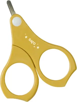 Produktbild von Saro Babyschere Beginnerschere Gelb für präzise und sichere Babynagelpflege
