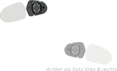 Produktbild von Spiegelglas passend für Audi A6 4G 04/11- Set Links und Rechts 4G0857535B 4G0857536B Johns