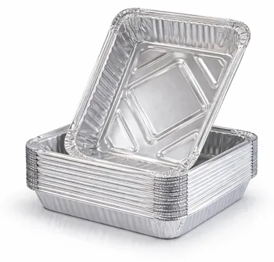 Immagine prodotto di Teglia monouso in alluminio - Vaschetta raccogligrasso - 14 x 19 cm - Set da 20 pezzi - Per barbecue a gas