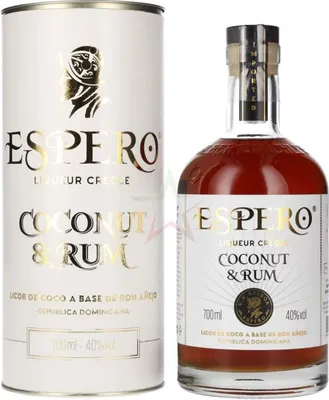 Produktbild von Ron Espero Creole Coconut & Rum Liqueur in Geschenkbox 40 %  0,70 lt.