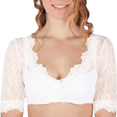 Produktbild von Dirndlbluse Cassandra 20140-2 ecru Spitzendirndlbluse 38