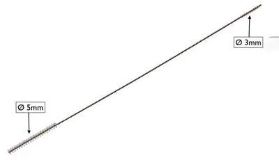 Produktbild von Doppelreinigungsbürste 3/5mm für Philips Senseo Milchschlauch (Extra Lang)
