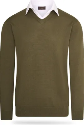 Produktbild von Cappuccino Italia Mock Pullover  Grun - Große XL