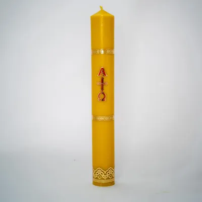 Image de Pâques : bougie de 37 cm, fabriquée à 100% en cire d'abeille naturelle