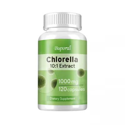 Produktbild von Chlorella 10:1 Extract 1000 mg (120 Kapseln) Nahrungsergänzungsmittel, Leber, Nieren, Entgiftung, Verdauung, Energie und Immunsystem
