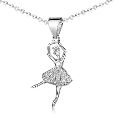 Produktbild von MATERIA by Matthias Wagner Anhänger Tänzerin mit Zirkonia aus 925 Sterling Silber wahlweise mit Kette KA-262
