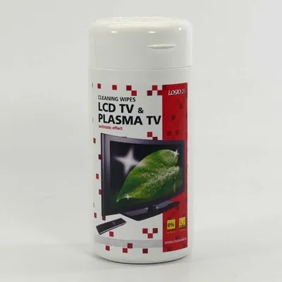 Zdjęcie produktu dla Logo Čisticí trhací ubrousky na LCD, plazma TV dóza 100ks