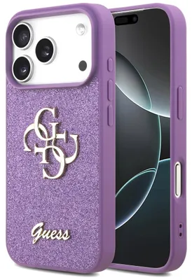 Zdjęcie produktu dla Etui Guess Fixed Glitter Big 4G do iPhone 17 Pro Max liliowy